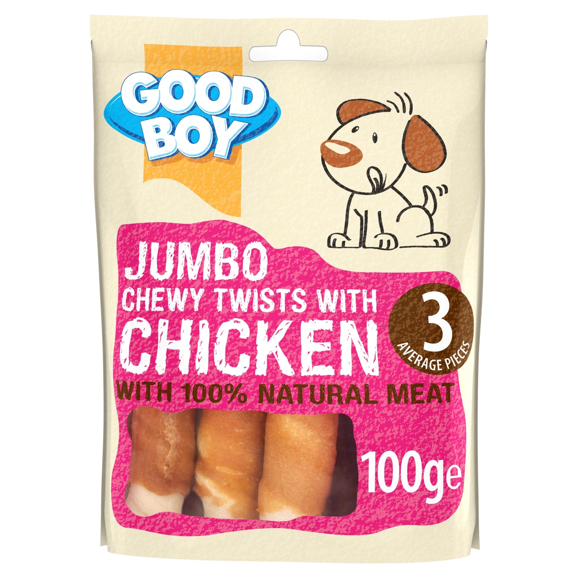 Goodboy Jumbo Chicken Chewy Twists 100 g