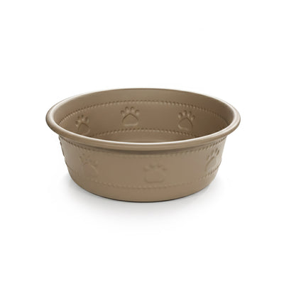 Premium Bowl Paw Embossed – Brown — 470 ML