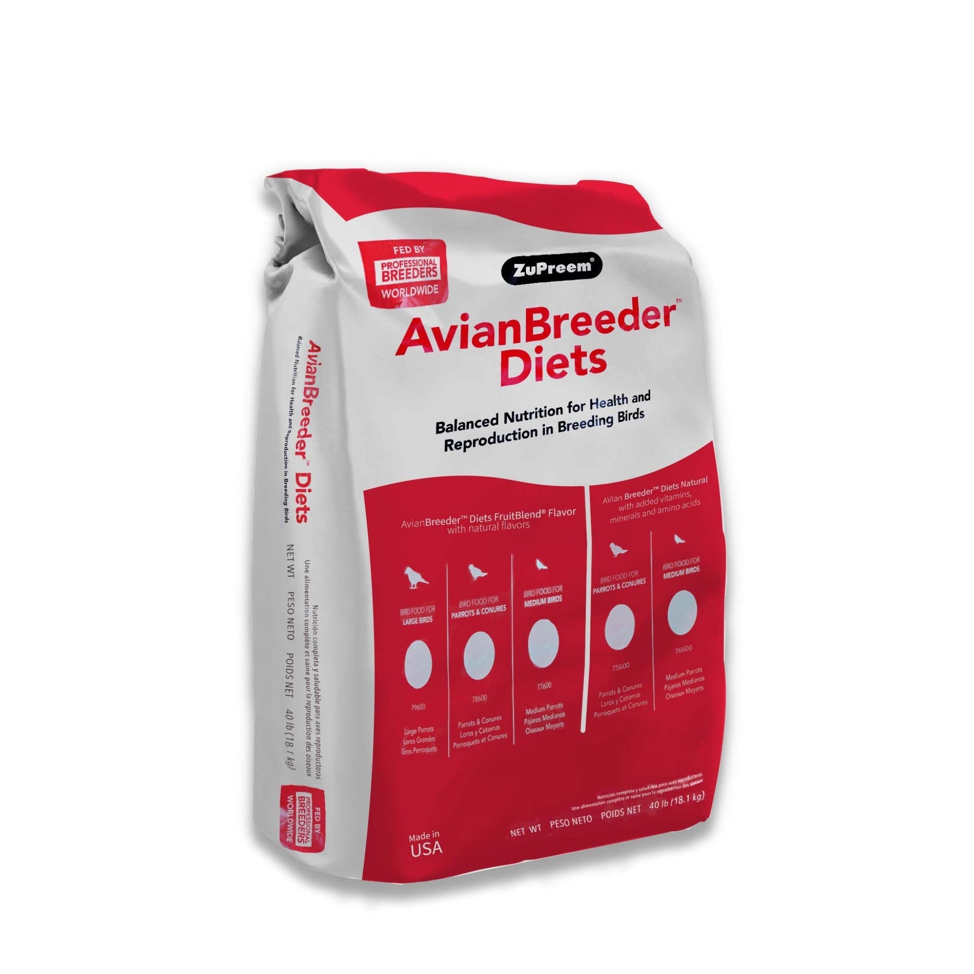 AvianBreeder Natural Cockatiels 40 lbs (18.14 kg)
