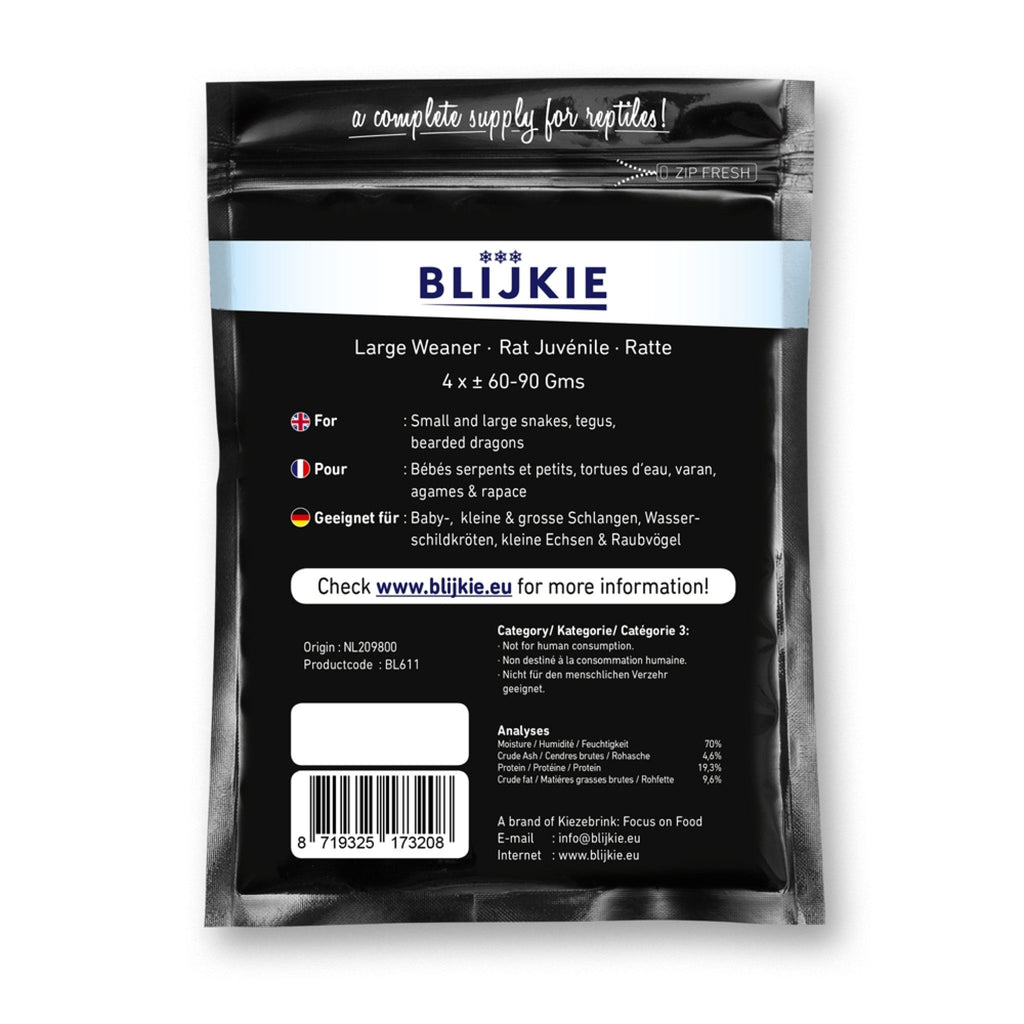 Blijkie Black Foil Line Large Weanerrat 60-90 g, 4 pcs