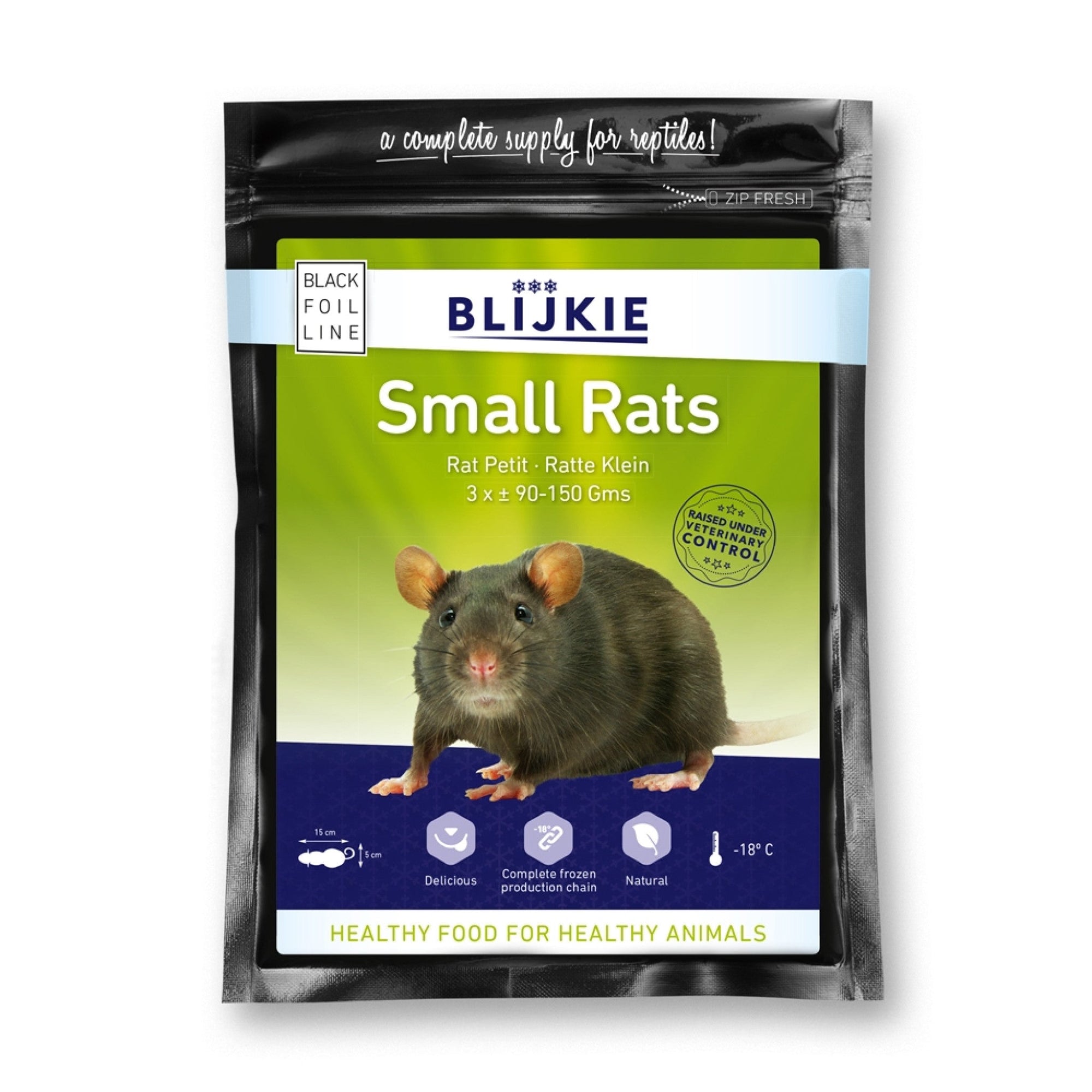 Blijkie Black Foil Line Small Rat 90-150 g, 3 pcs