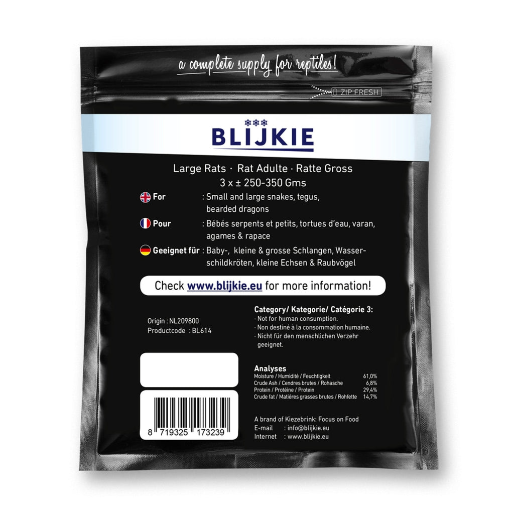 Blijkie Black Foil Line Large Rat 250-350 g, 3 pcs