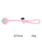 Pets Club Knot Rope Ball Dog Toy Pink