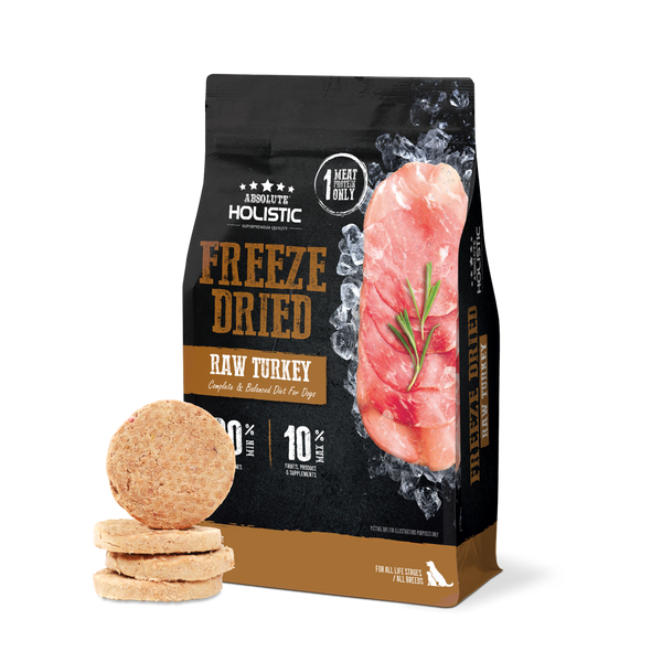 Absolute Holistic Freeze Dried Raw Turkey Patty Dry Dog Food - 360G