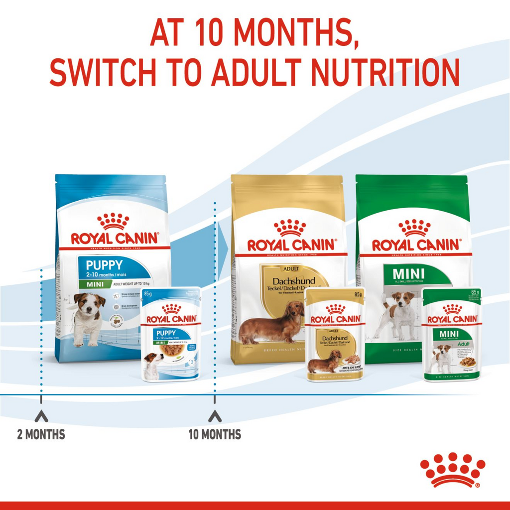 Size Health Nutrition Mini Puppy (Wet Food - Pouches) 12 x 85 g