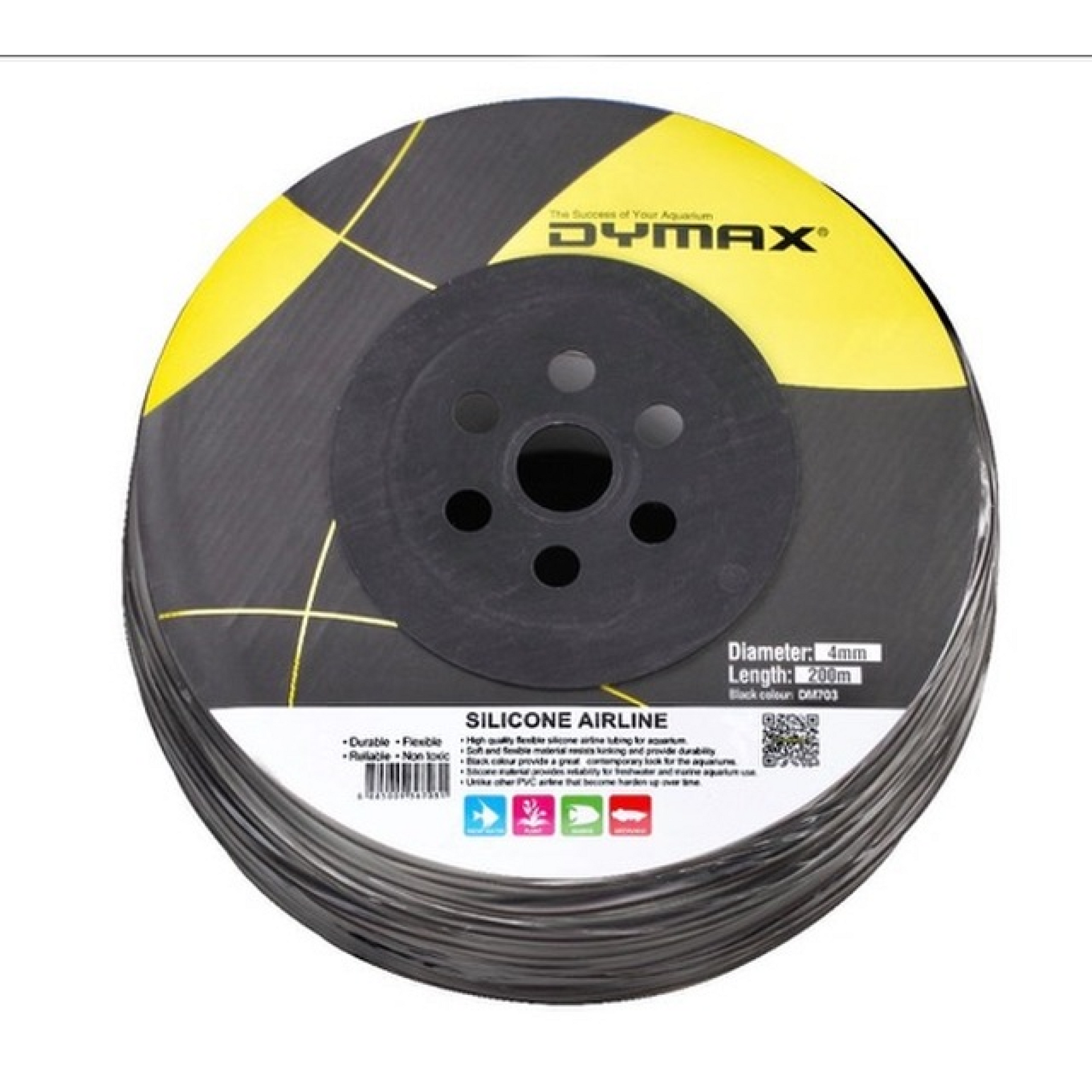 Dymax Silicone Airline Tubing 4 mm Dia. 200 m Roll