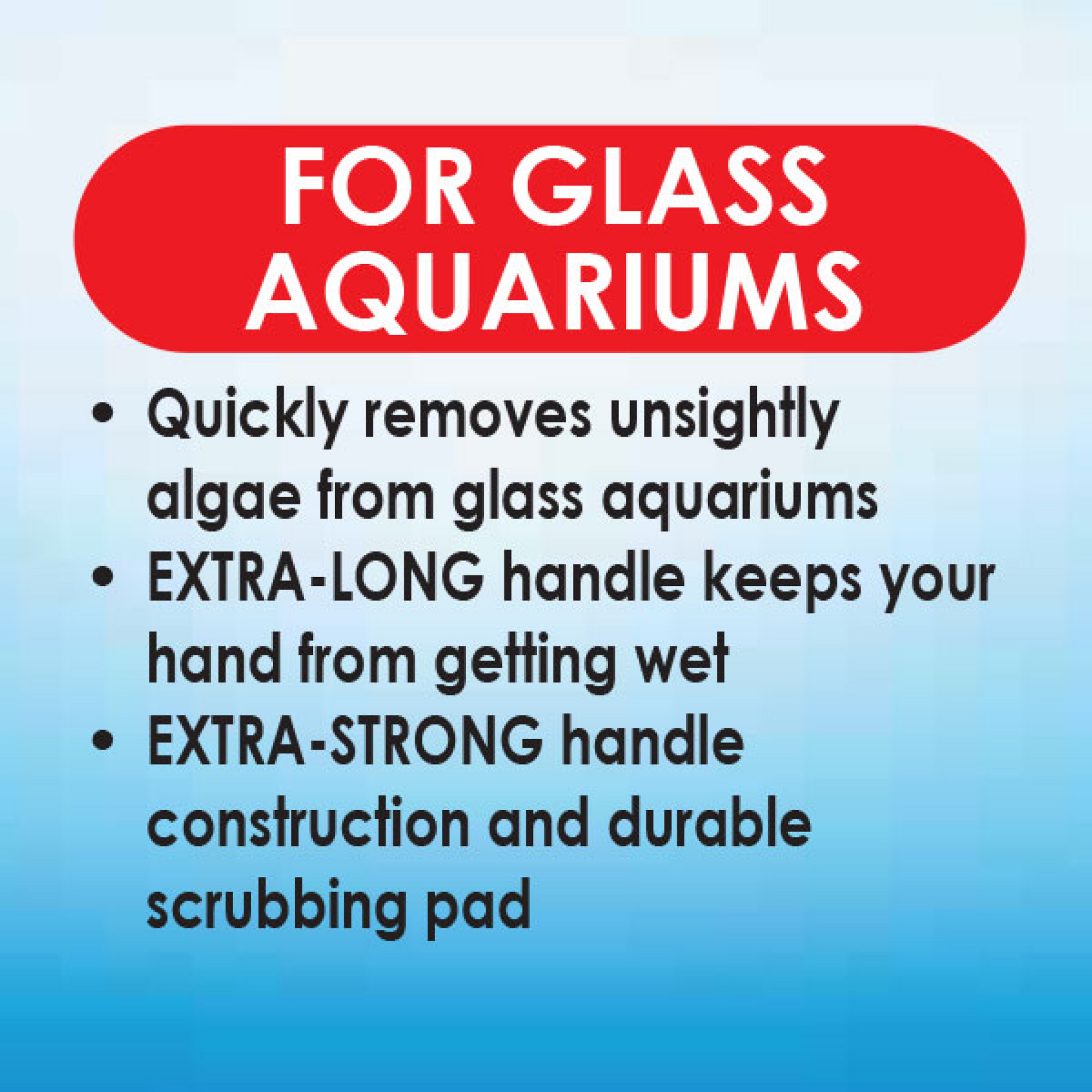 API Algae Scraper For Glass Aquariums - Extra Long
