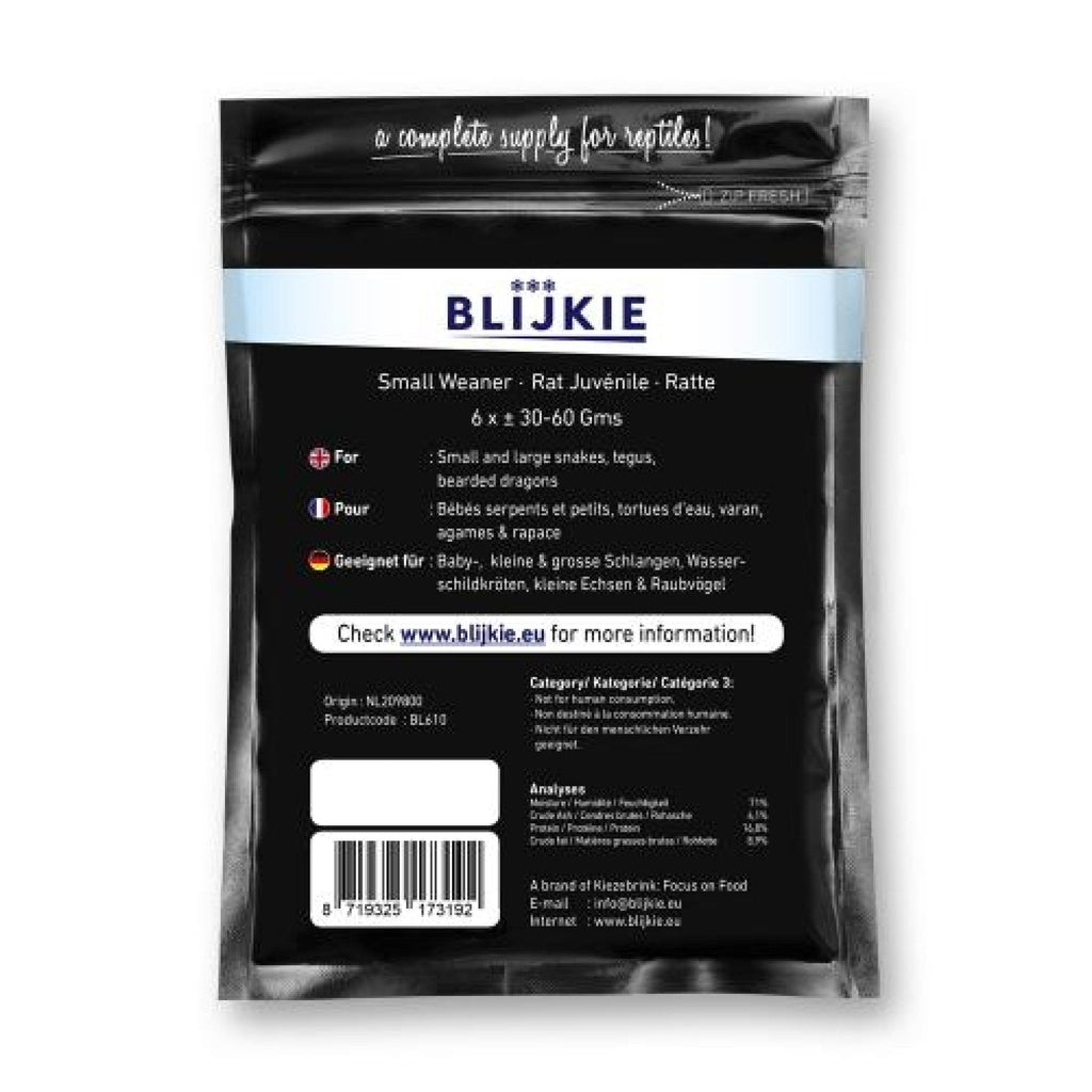 Blijkie Black Foil Line Small Weanerrat 30-60 g, 6 pcs