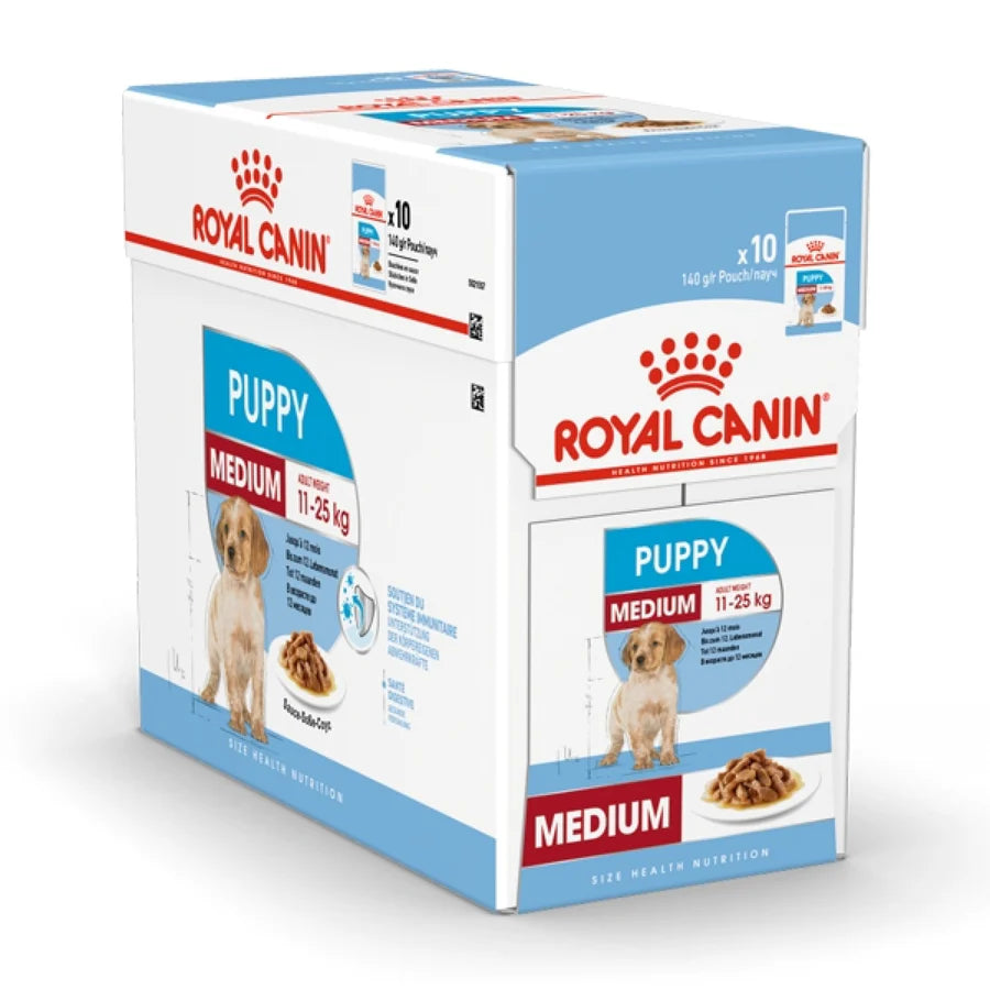 Royal Canin Medium Puppy In Gravy (Wet Food - 140g Pouches)
