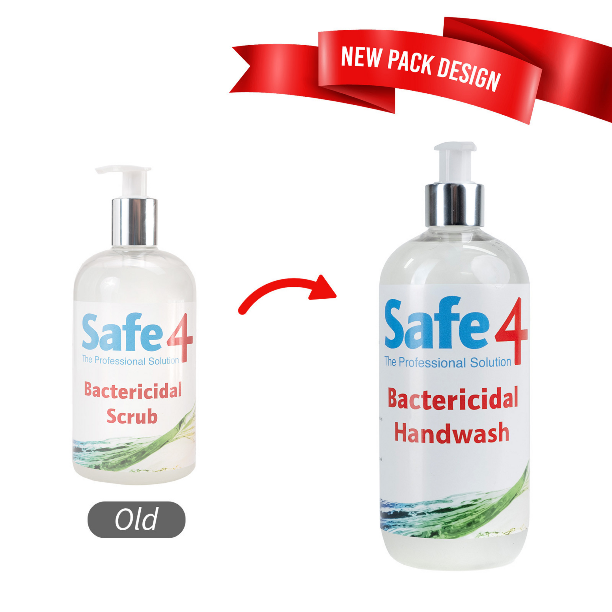Safe4 Bactericidal Handwash, 500 ml