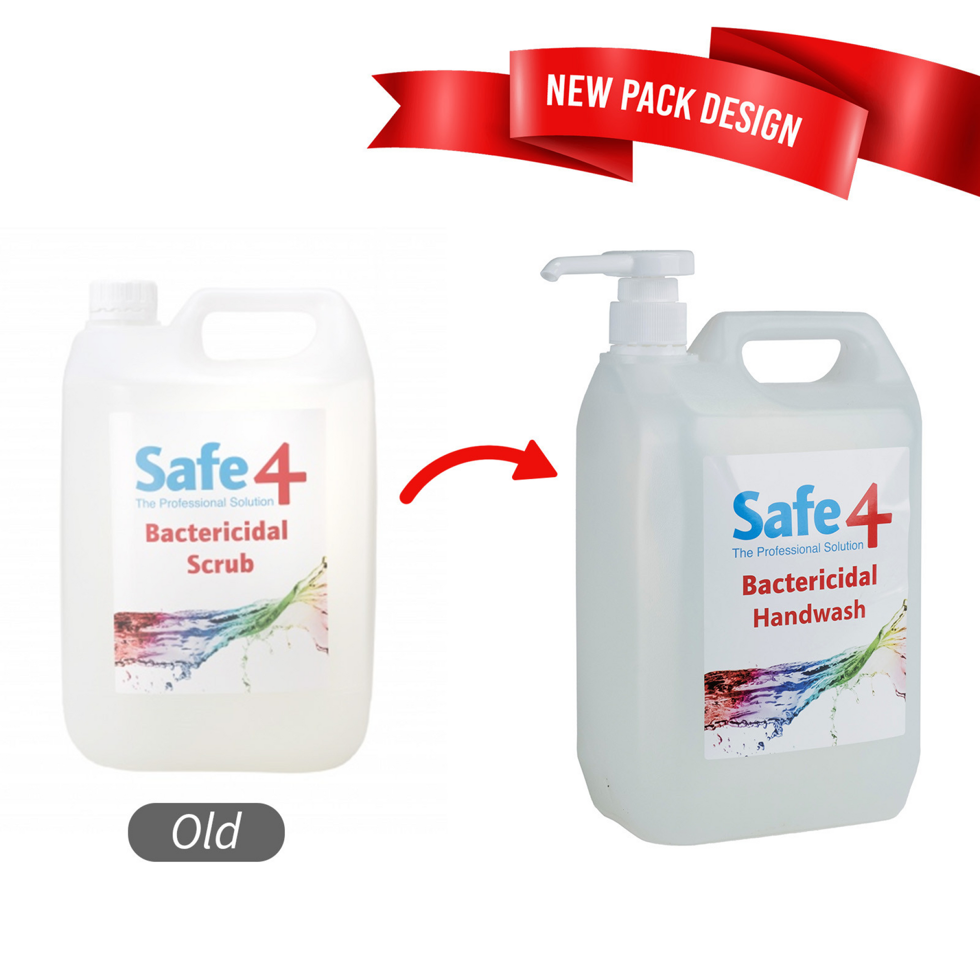 Safe4 Bactericidal Handwash with Pump 5 L