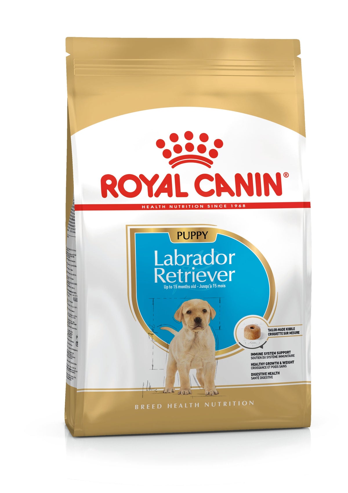 Royal Canin Breed Health Nutrition Labrador Retriever Puppy Dry Dog Food – 3 kg & 12 kg – product pack