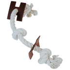 Huntlea Rope 2 Knot with H Leather Dog Toy - LARGE
