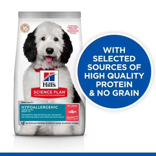 Hill's Science Plan Hypoallergenic Large Breed Adult Dry Dog Food with Salmon (12kg)