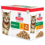 Hill’s Science Plan Kitten Wet Cat Food Multipack with Chicken, Turkey Pouches (12x85g)