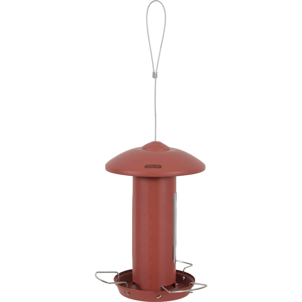 Solo Bird Feeder, Red Terra Metal