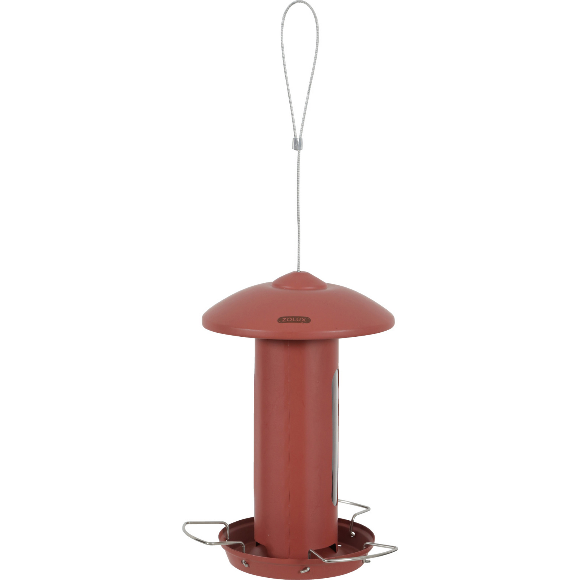 Solo Bird Feeder, Red Terra Metal