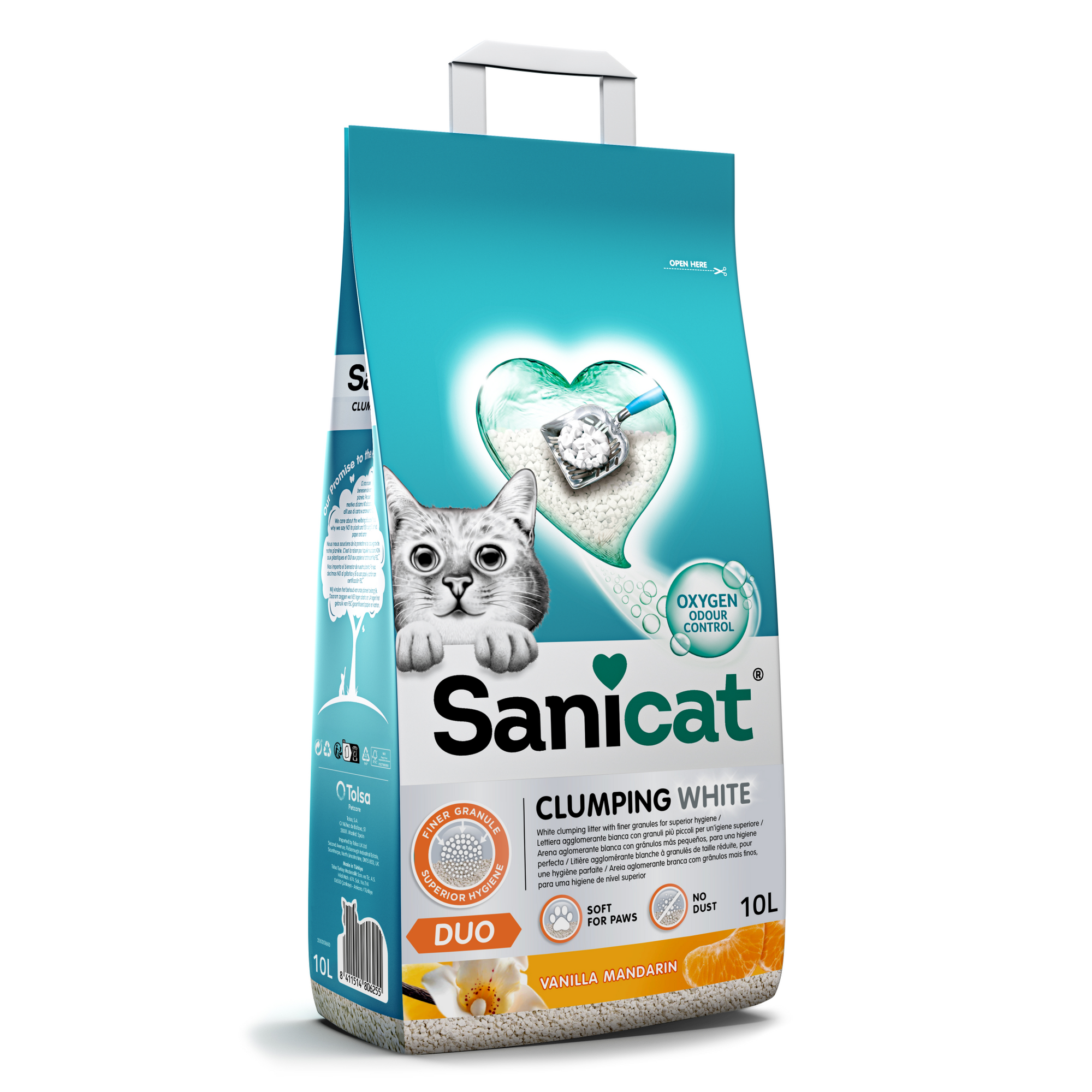 Sanicat Clumping White Duo 10 L