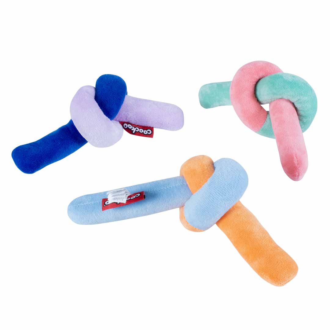Ebi Coockoo SNUGGLE SNAKE Plush Dog Toy - PINK&GREEN/33X20X10CM — LILAC & NAVY BLUE