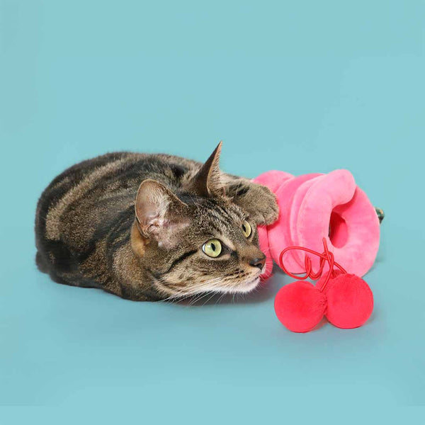 Ebi Coockoo TWISTER Plush Cat Toy PINK 36X10X10CM