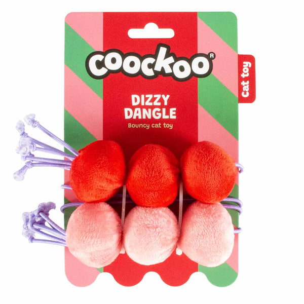 Ebi Coockoo DIZZY DANGLE Bouncy Cat Toy RED&PINK 60X4X4CM