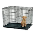 Mclovins 30″ Double Door Foldable Dog Crate With Divider, Size -76X42X52 Cm