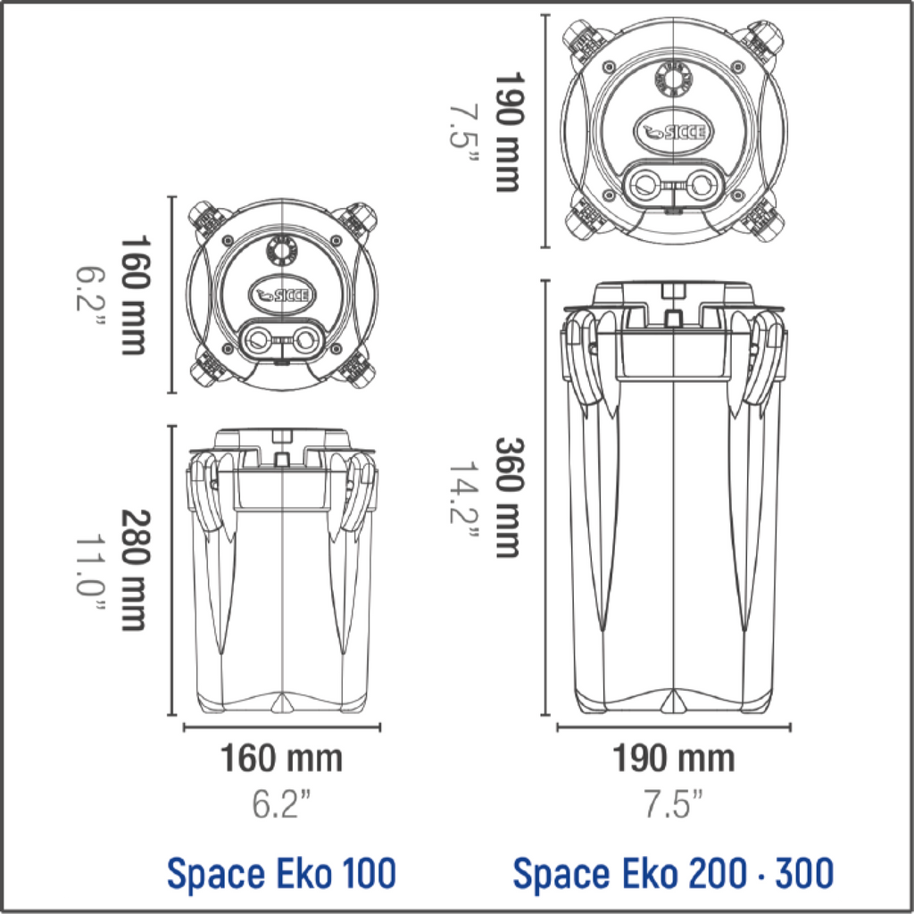 Space Eko+ 300 External Canister Filter 900 l/h