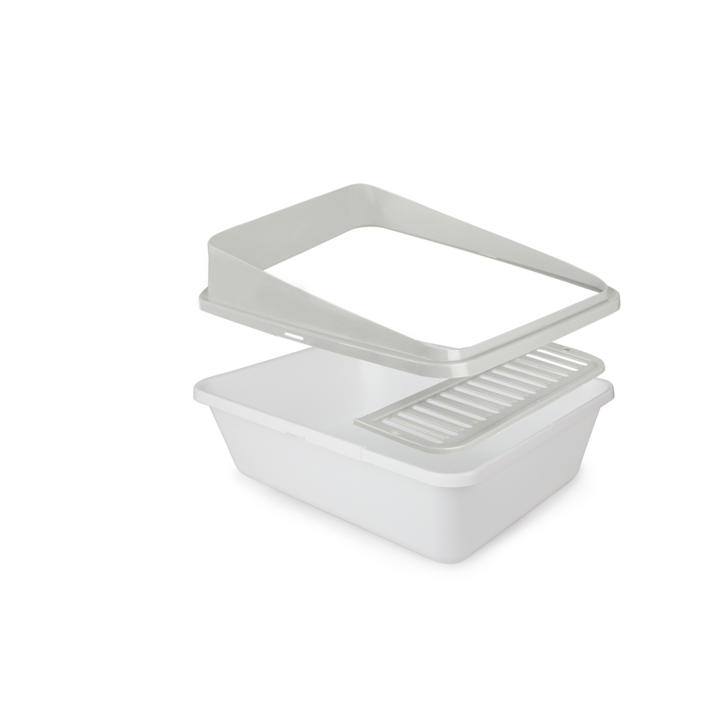 Go Fresh High Back Cat Litter Box Small Sand