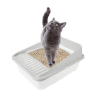 Go Fresh High Back Cat Litter Box Small Sand