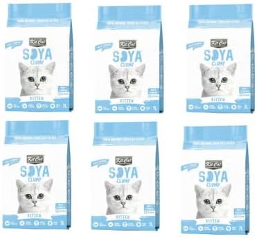Kit Cat Soybean Litter Soya Clump Kitten Baby Powder 7L (1 Box – 6pcs)