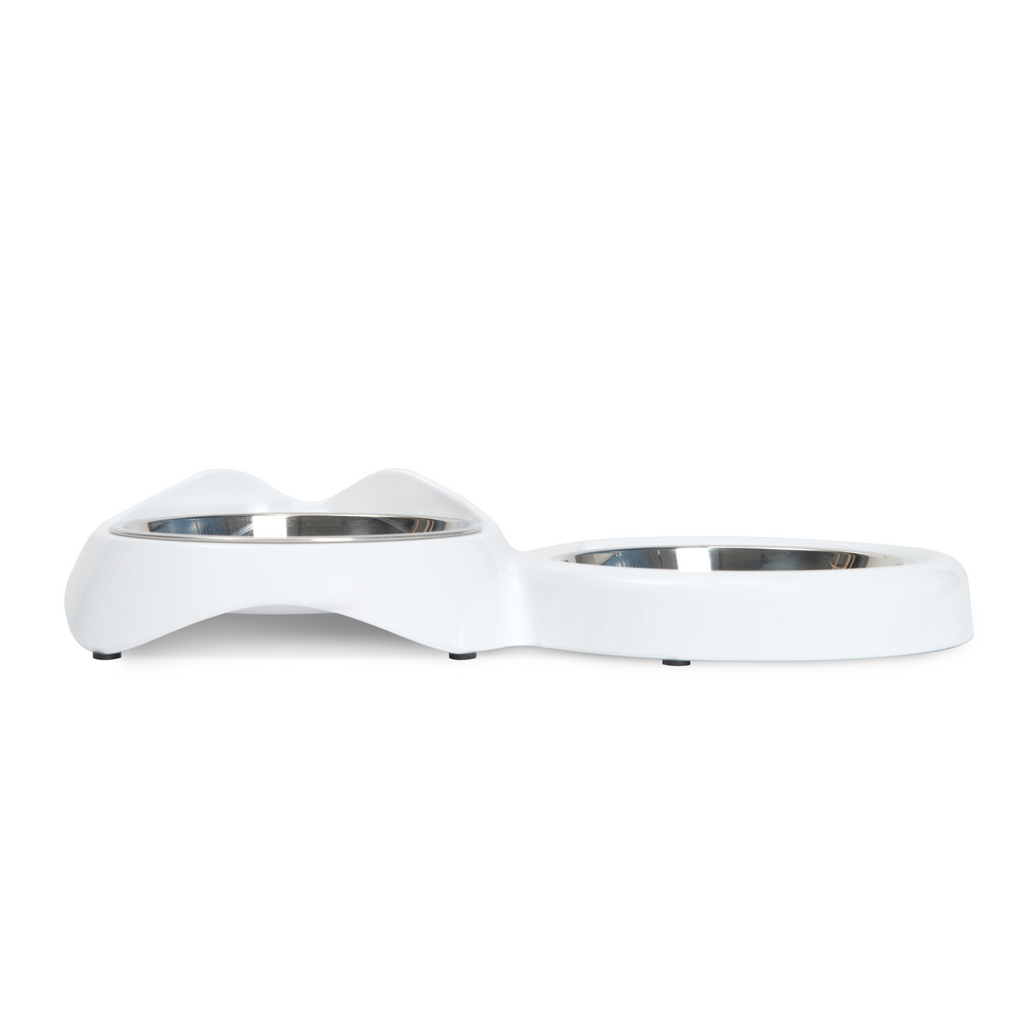 Catit Pixi Dual Feeding Dish White