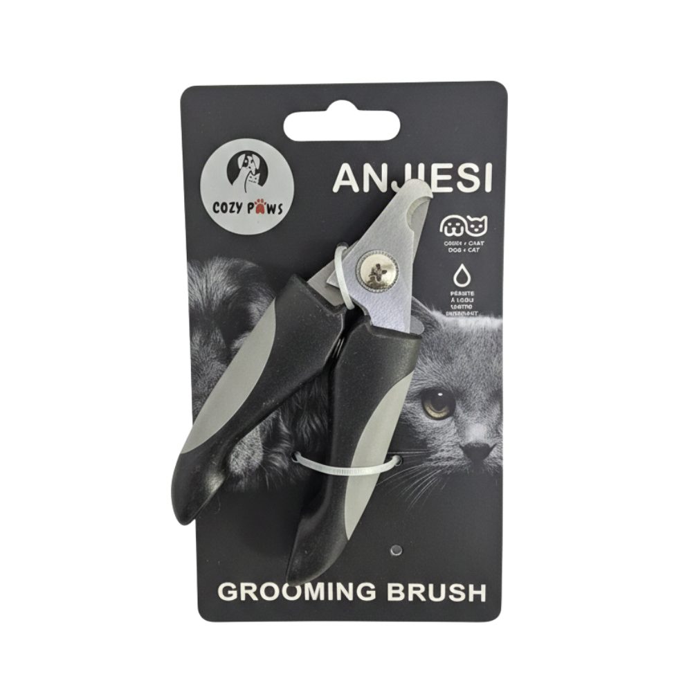 Cozy Paws Pet Nail Clipper With Safety Guard- Medium ( 14.5x6.5cm)-Gray