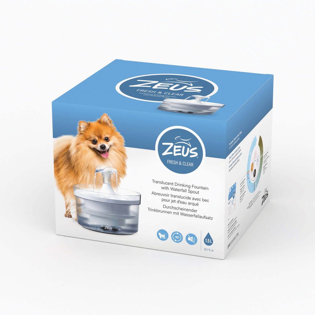 Zeus Fresh & Clear Fountain with Waterfall Spout 1.5 L