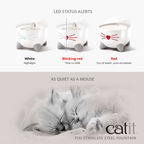 Catit Pixi Stainless Steel Fountain White, 2.5 L