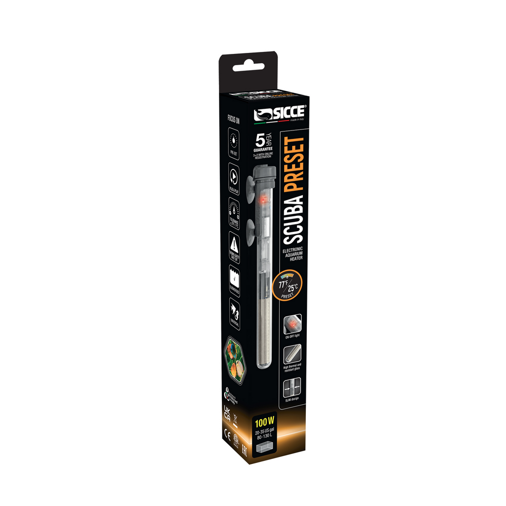Scuba Preset Submersible Heater 100W