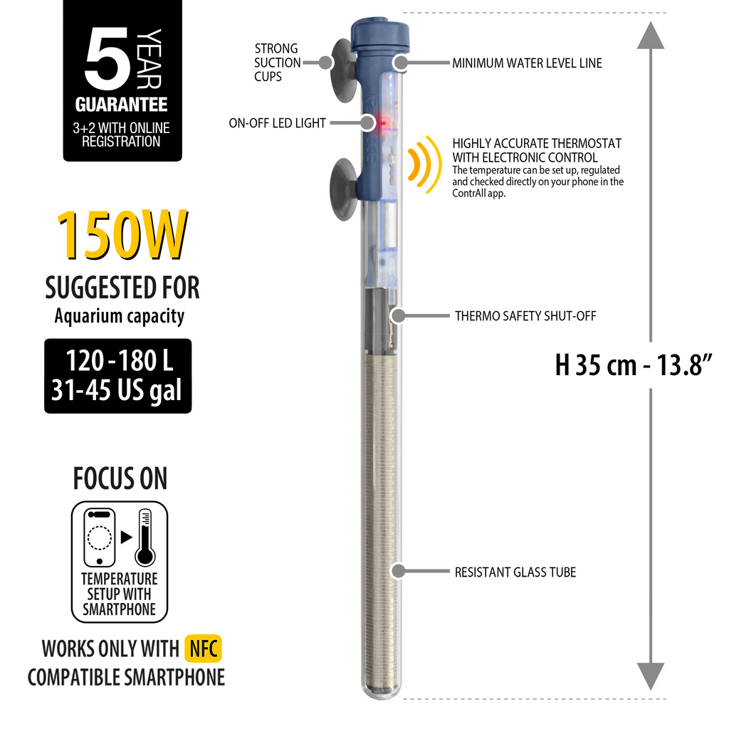 Scuba Contactless Submersible Heater 150W