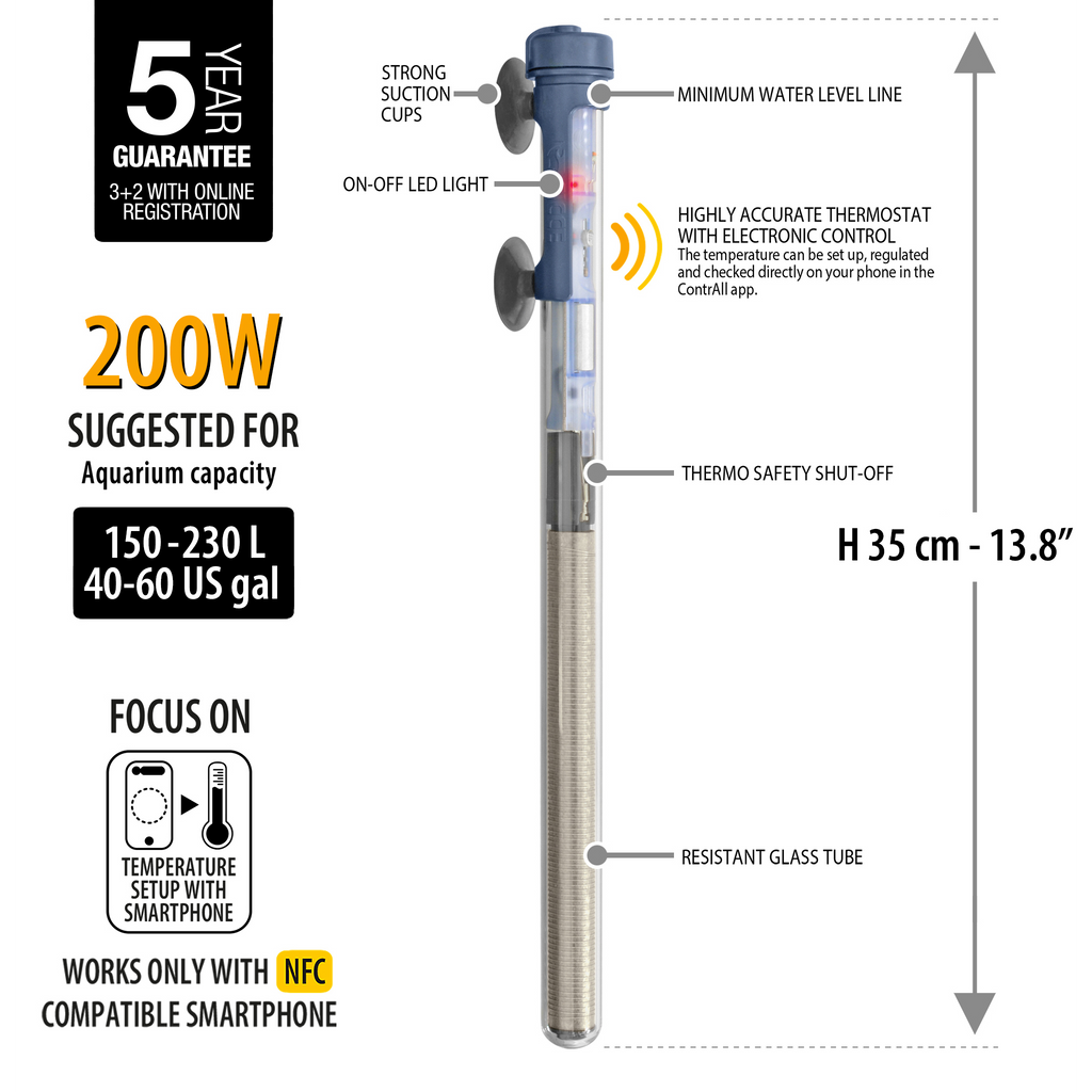 Scuba Contactless Submersible Heater 200W