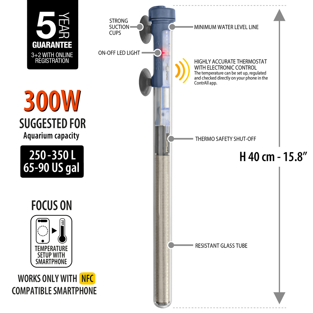 SCUBA CONTACTLESS SUBMERSIBLE HEATER 300W
