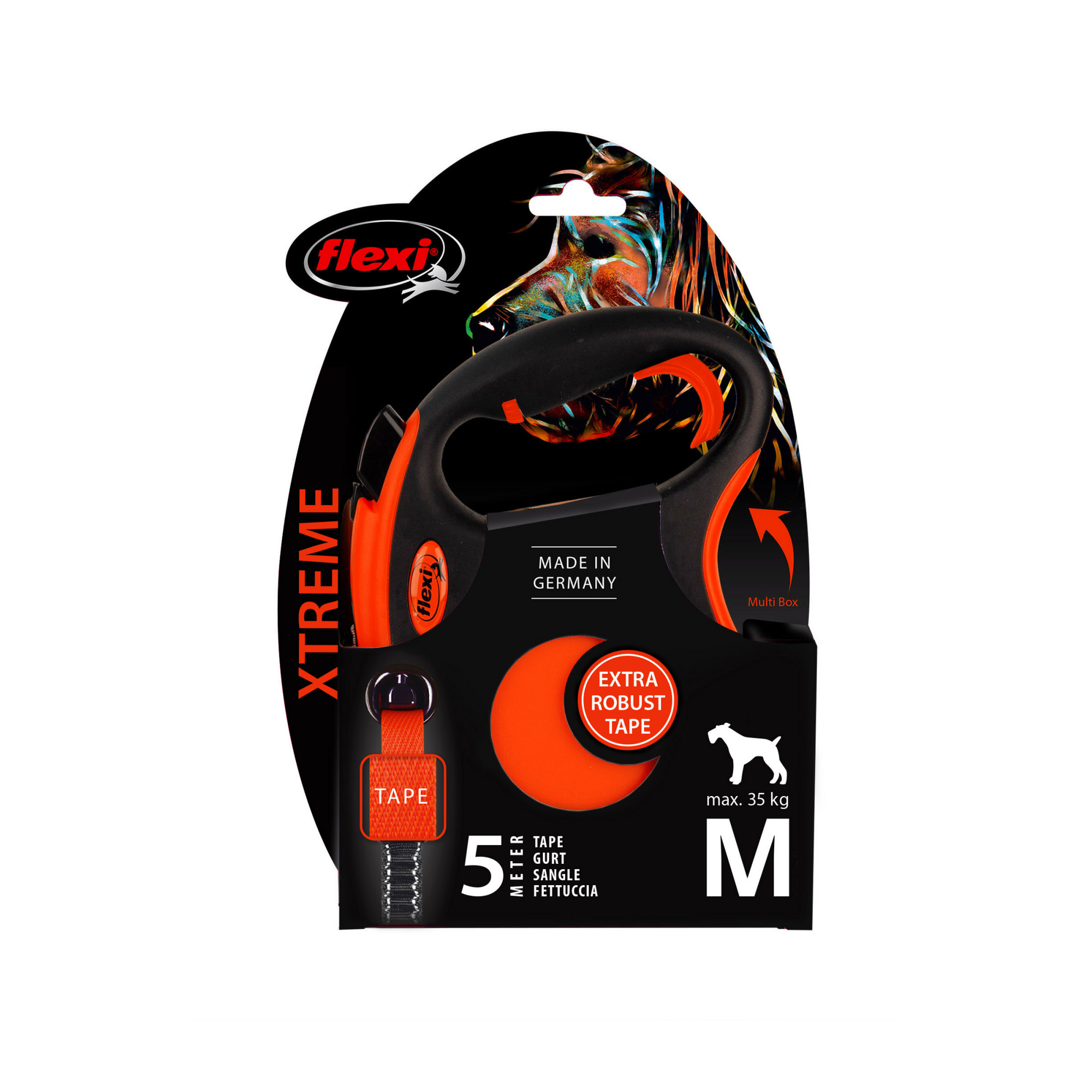 Xtreme Tape Black/Orange, Medium, 5 m