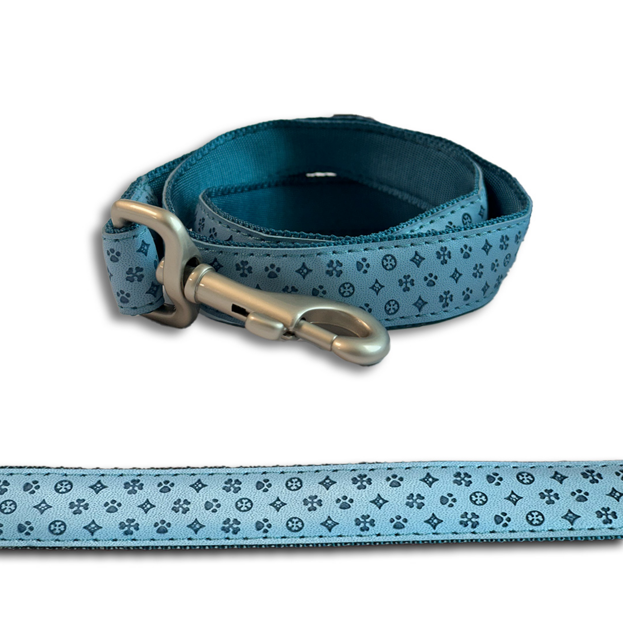 Mylord Leatherette Dog Leash 120 x 2.5 cm, Largeight Blue