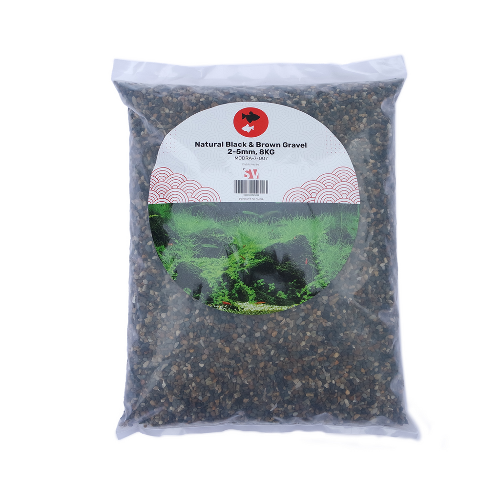 Natural Black & Brown Gravel, 2-5 mm, 8 kg