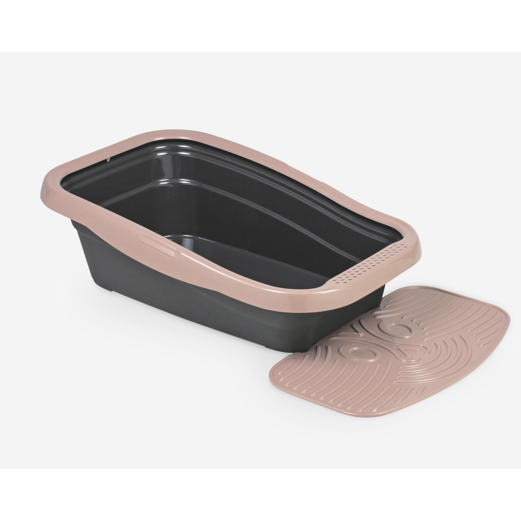 Nella Kit Cat Litter Tray with Mat Light Pink 80 x 36.5 x 18 cm