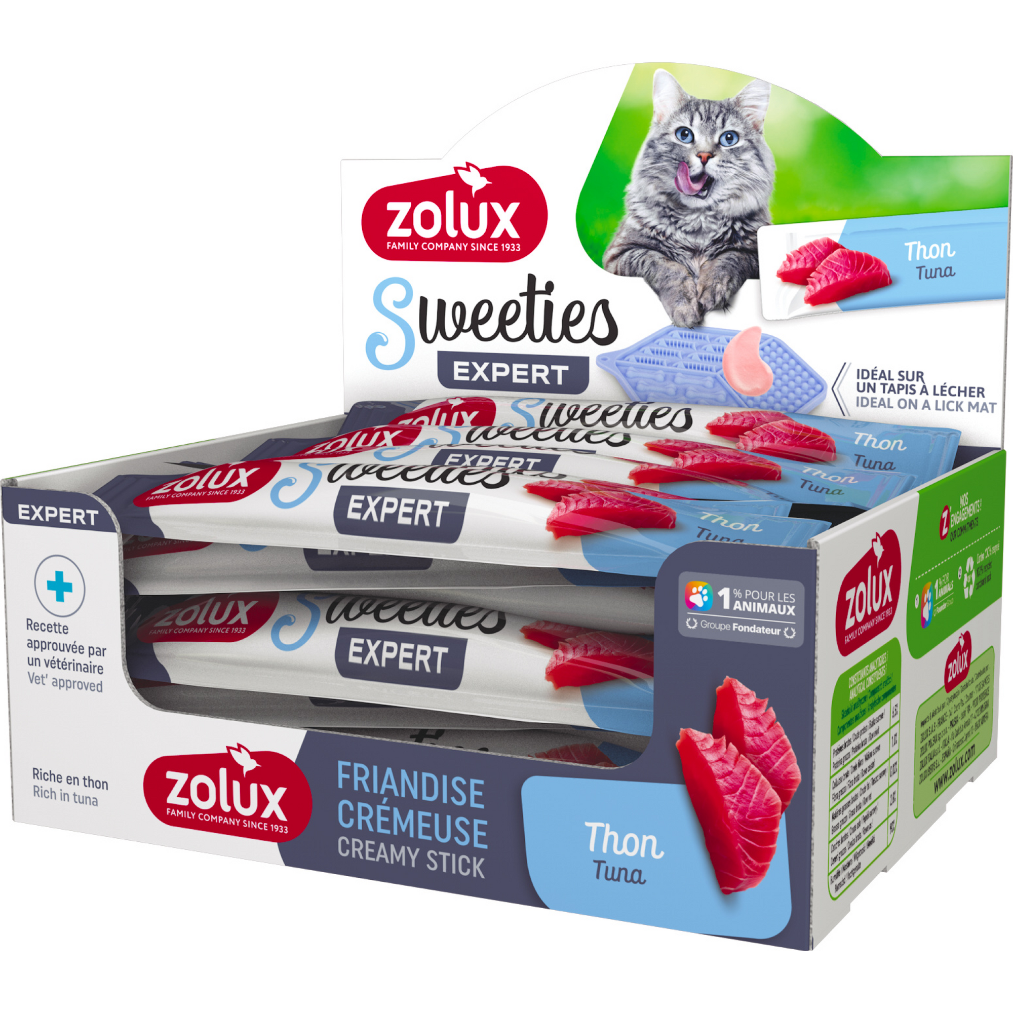 Sweeties Creamy Stick for Cats, Tuna, 48 pcs/box