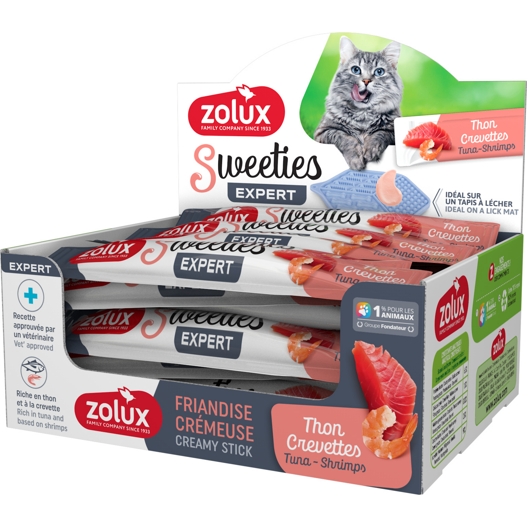 Sweeties Creamy Stick for Cats, Tuna Shrimp, 48 pcs/box