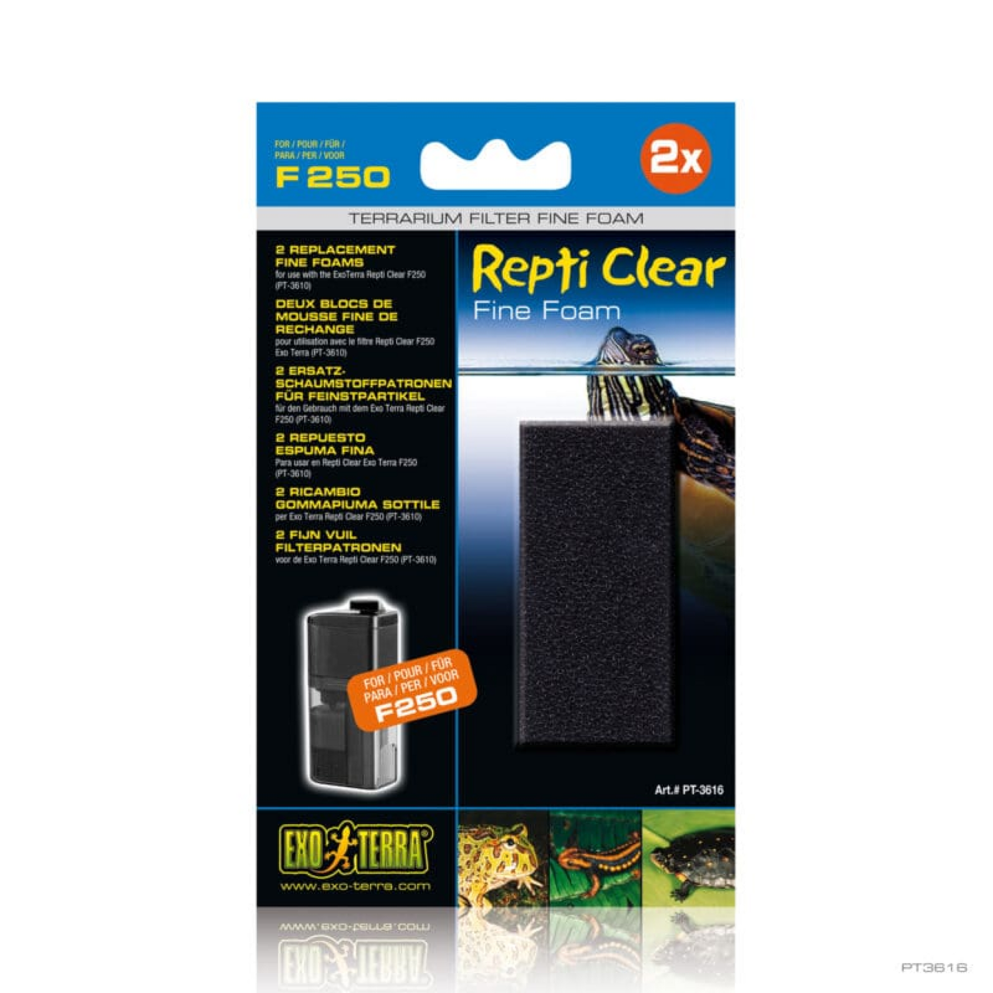 Exo Terra Repti Clear Fine Foam, 2pcs for F250