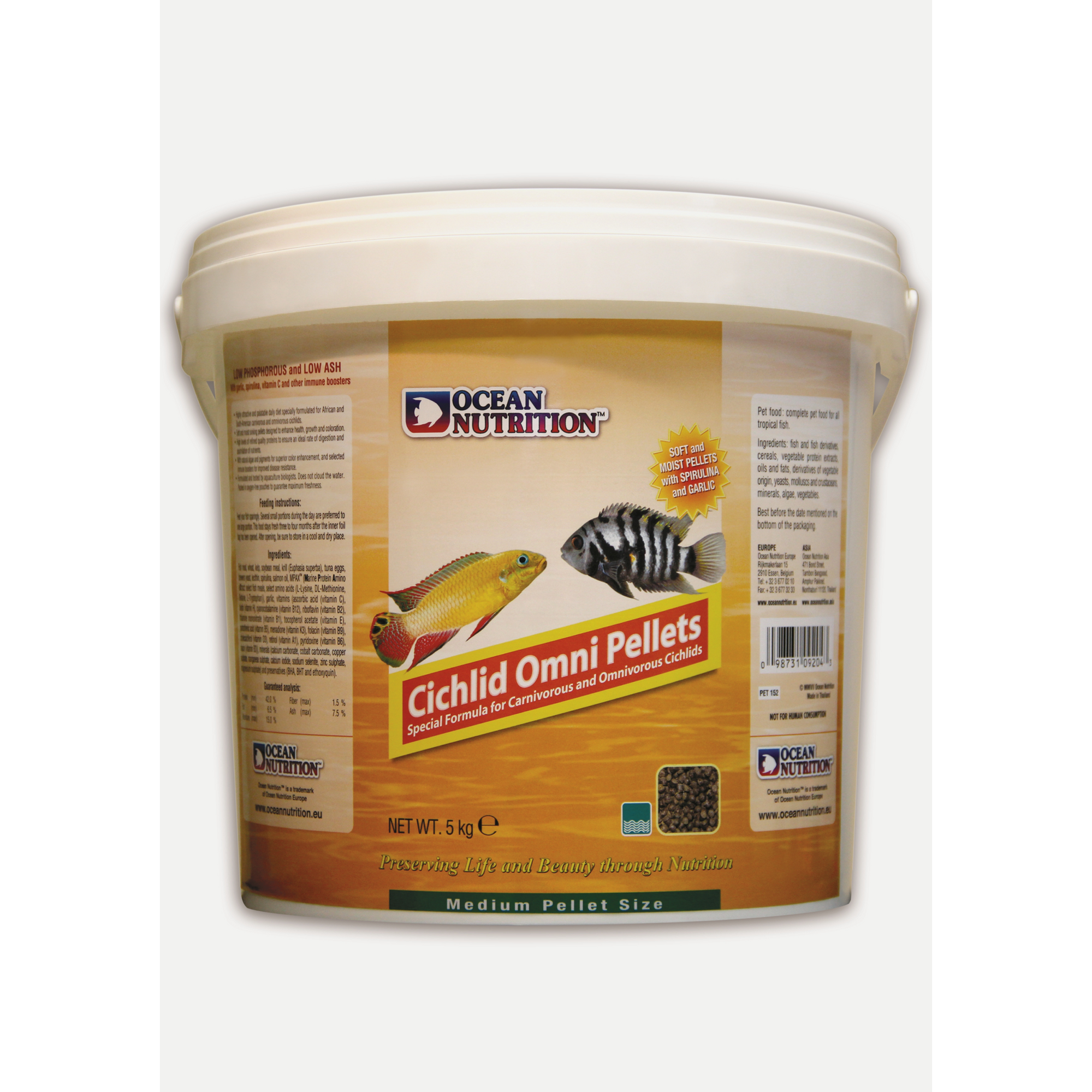 Cichlid Omni Pellet Medium 5kg (bucket)