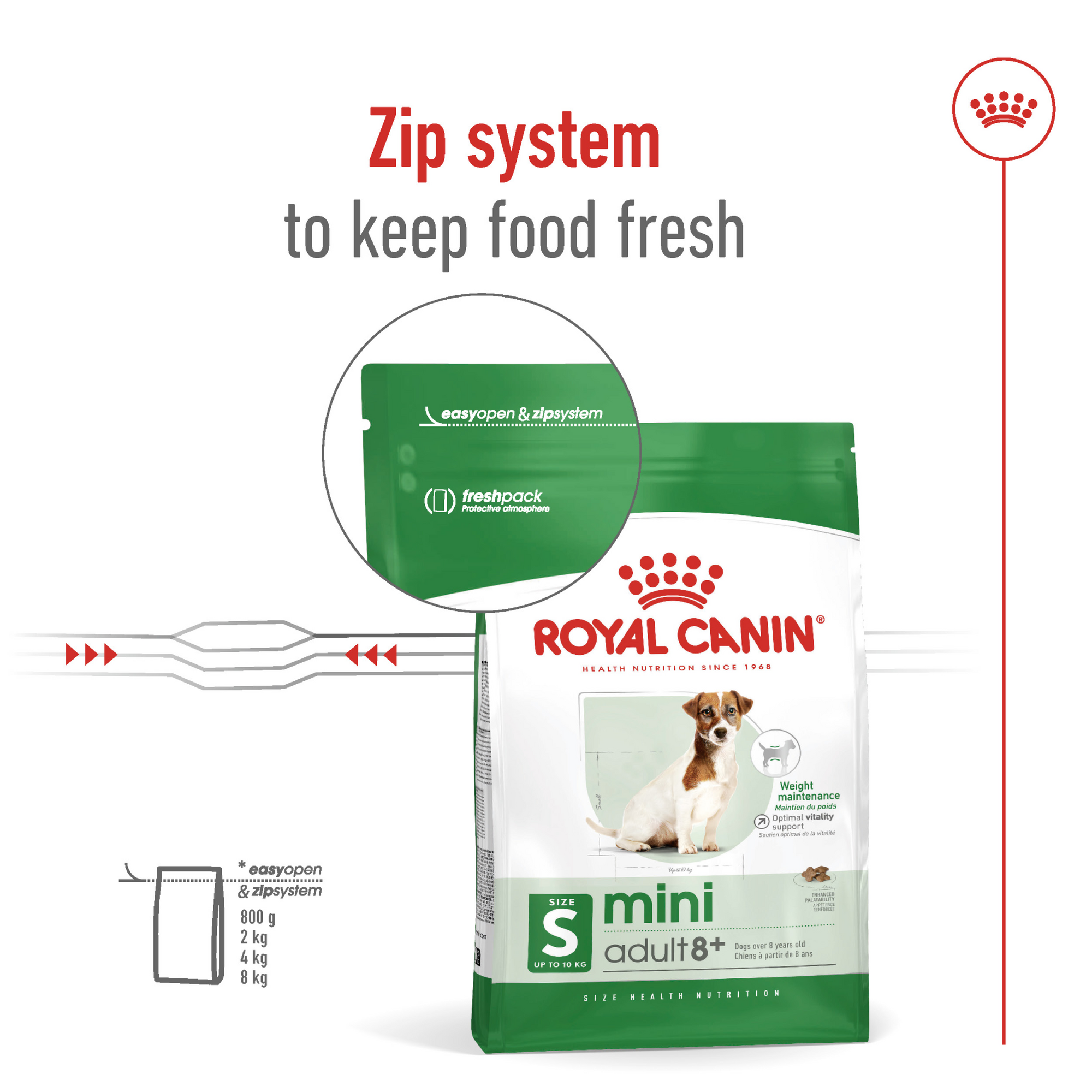 Size Health Nutrition Mini Adult 8+ 2 kg