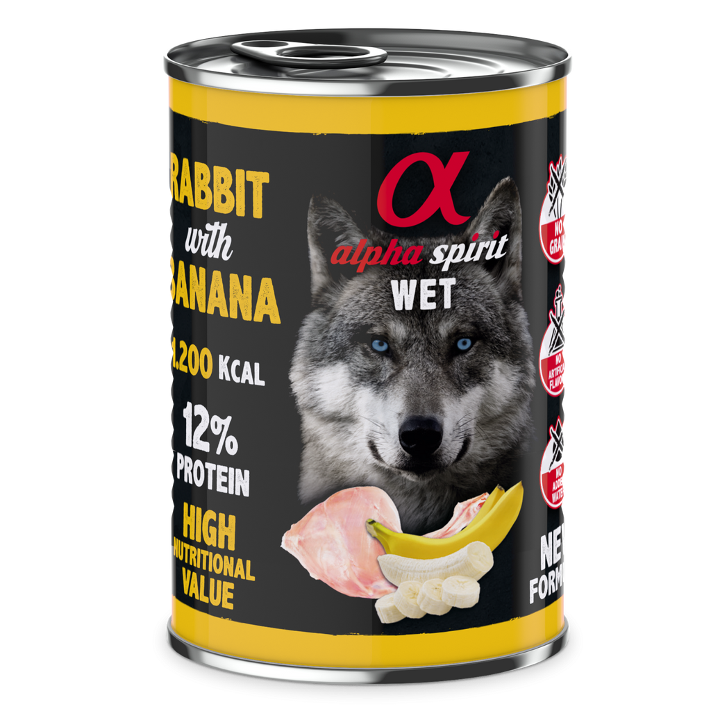 Canned Dog Food Rabbit With Banana 400 g