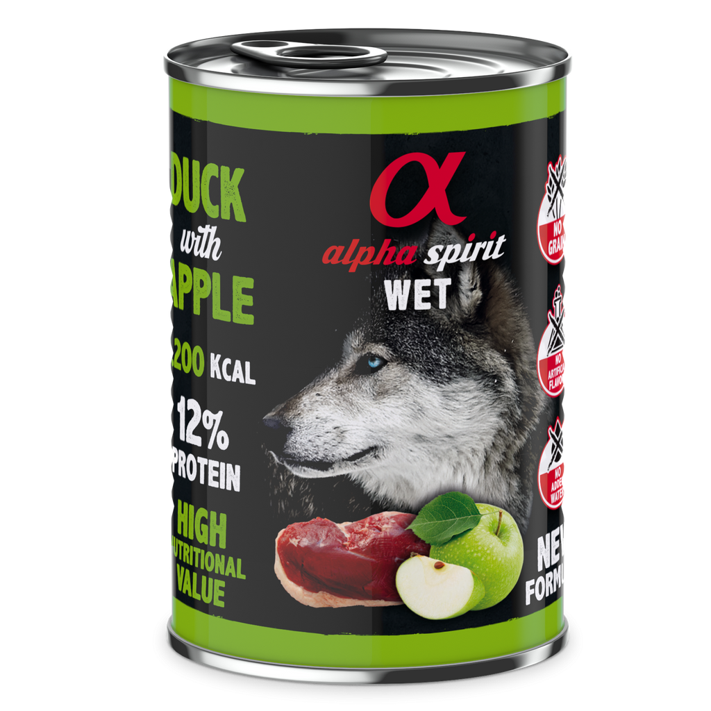 Canned Dog Food Duck With Green Apple 400 g