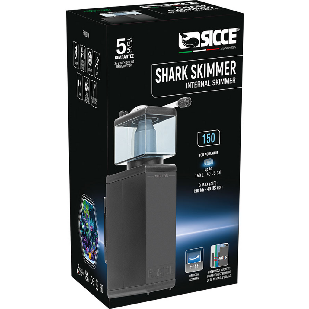 Shark Skimmer 150, Internal Protein Skimmer, 2.2m, EU 2 pins